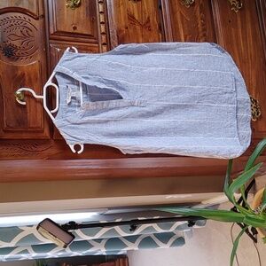 💚ELLEN TRACY SLEEVELESS LINEN TOP